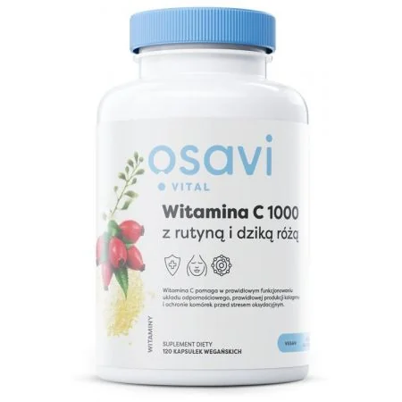 Osavi Witamina C1000 z Rutyną i Dziką Różą 120 kapsułek