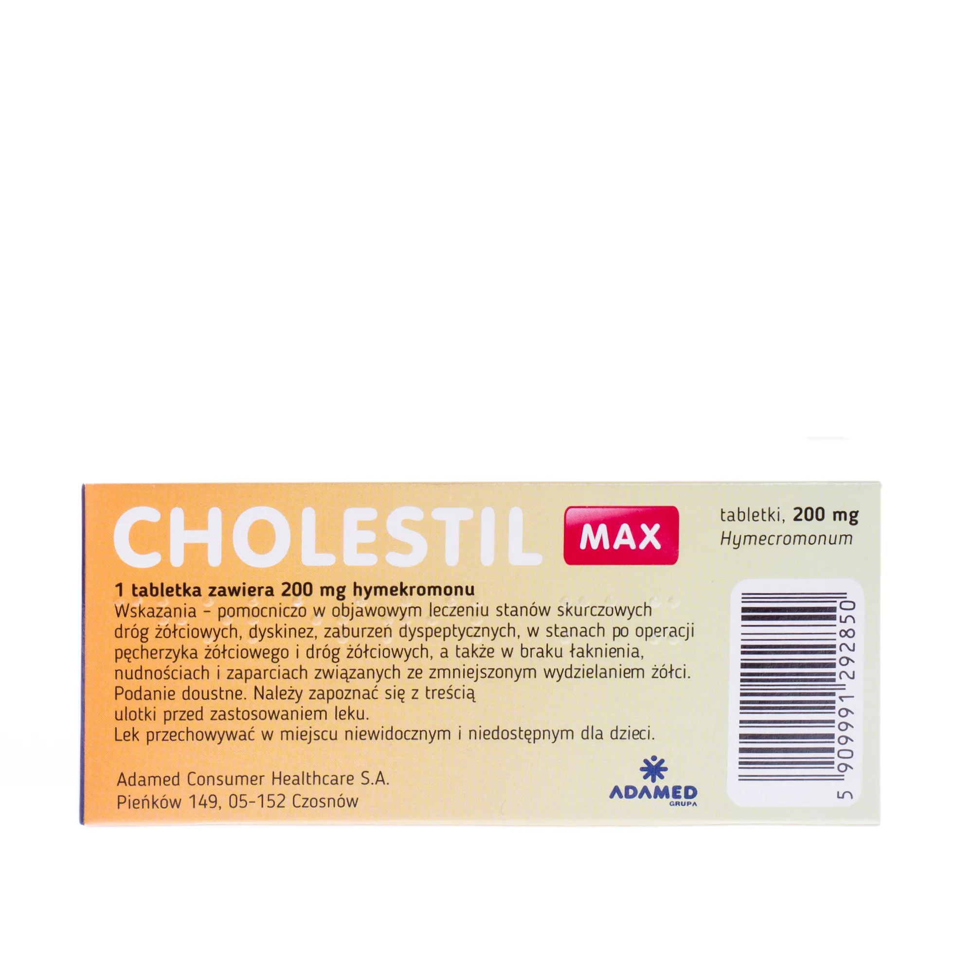 Cholestil Max, 200 mg, 30 tabletek 
