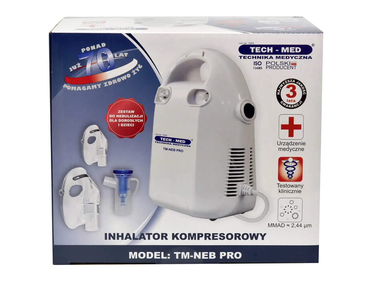 Tech-Med TM-NEB  PRO, inhalator kompresorowy, 1 sztuka