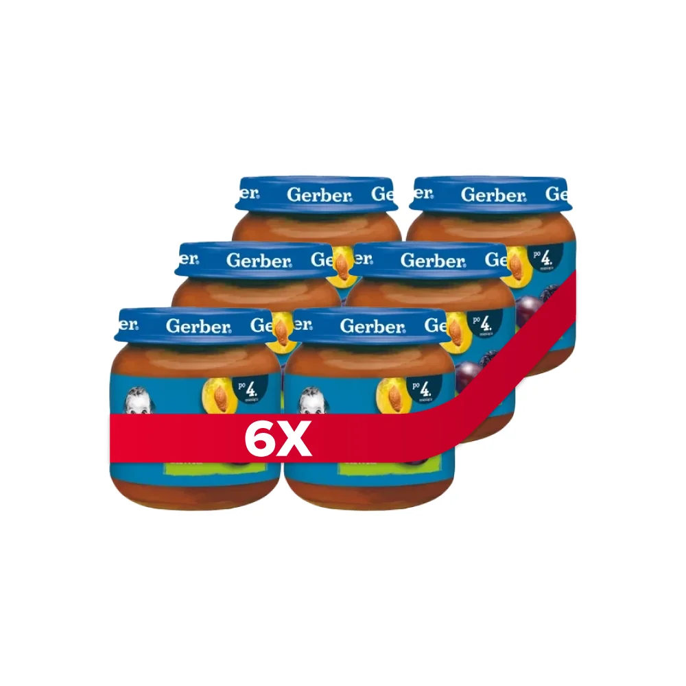 Gerber deserek śliwkowy, 6 x 125 g