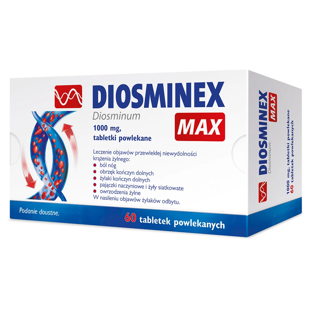 Diosminex Max 1000 mg, 60 tabletek powlekanych