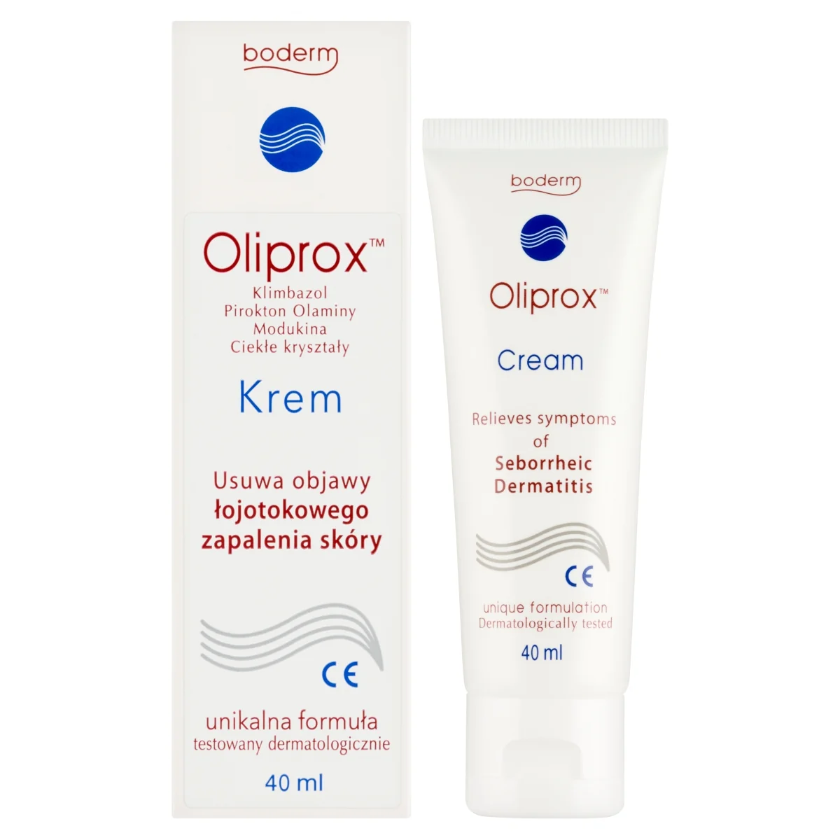 Oliprox krem na ŁZS, łupież pstry i grzybicę skóry, 40 ml
