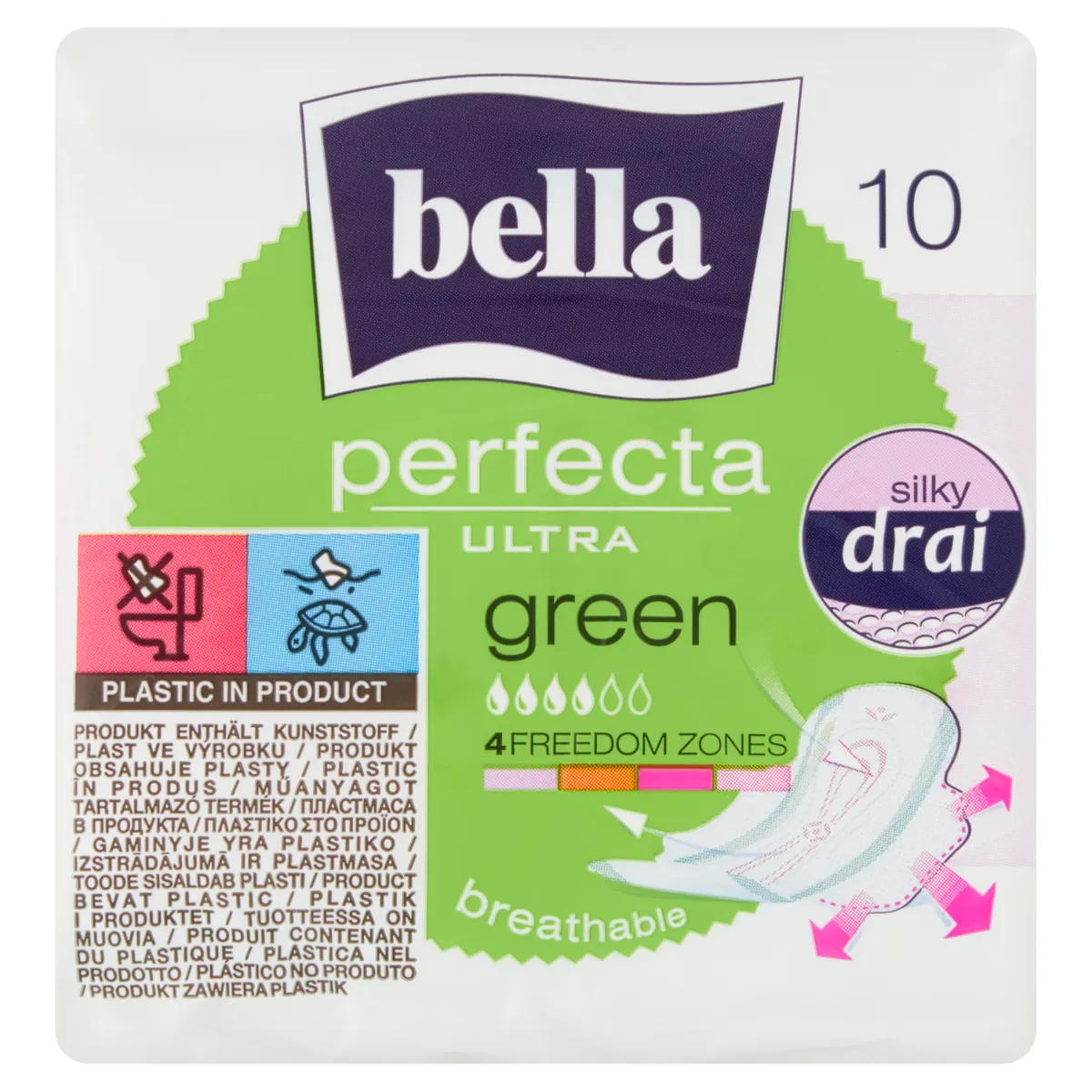Bella Perfecta Ultra Green Podpaski higieniczne, 10 sztuk