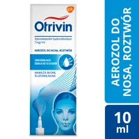 Otrivin 1 mg/ml, aerozol do nosa, roztwór dla młodzieży i dorosłych, 10 ml