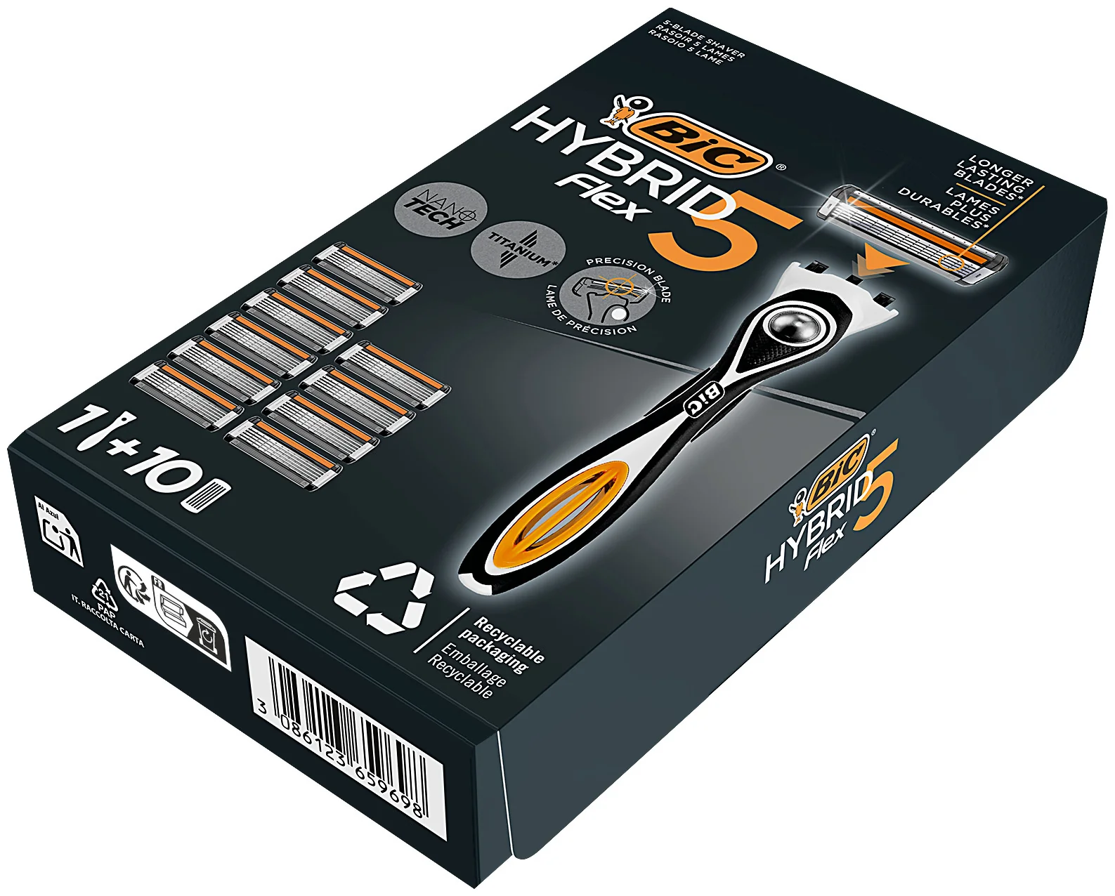 BIC maszynka do golenia Hybrid Flex 5 + 10 wkładów