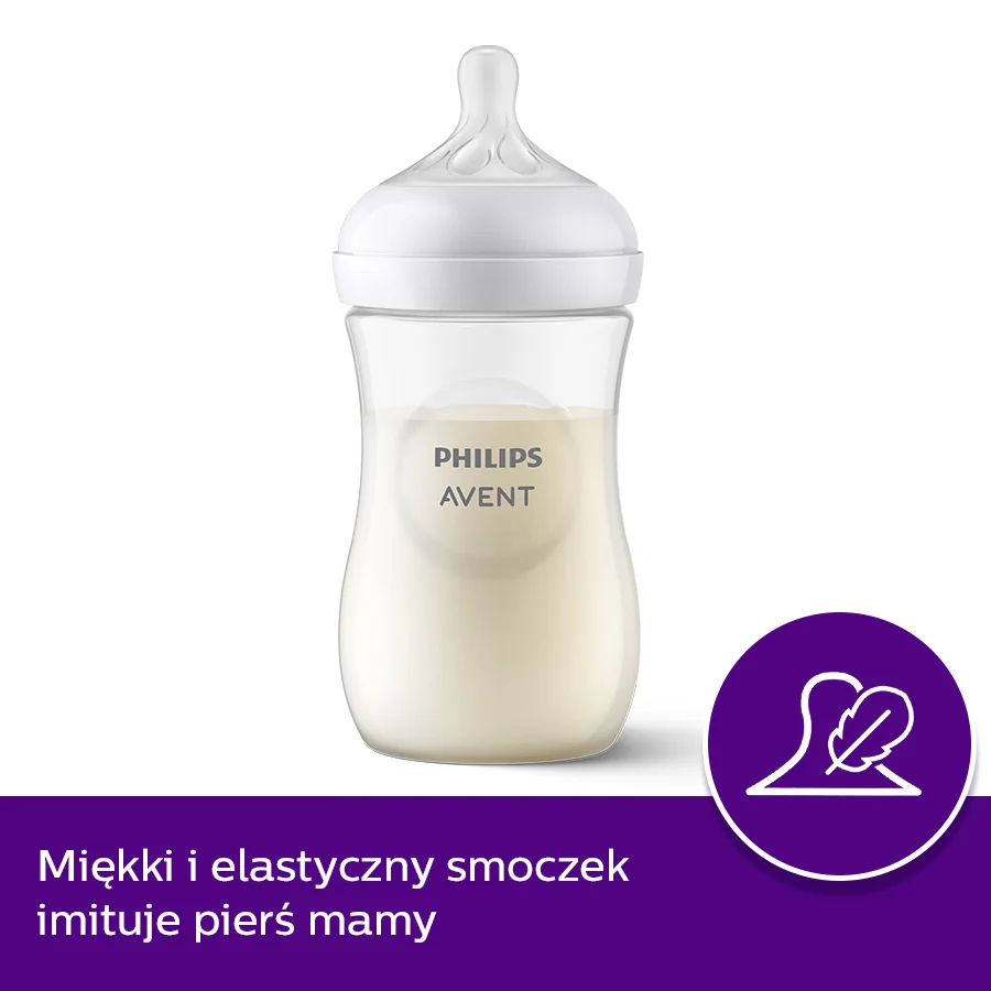 Philips Avent responsywna butelka dla niemowląt Natural SCY903/01, 260 ml