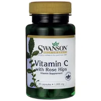 Swanson Witamina C 1000 mg z Dziką Różą, suplement diety, 30 kapsułek