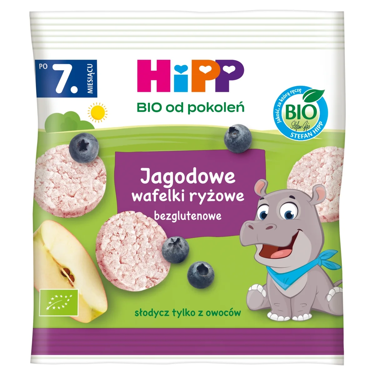 HiPP BIO od pokoleń jagodowe wafelki ryżowe, 30 g