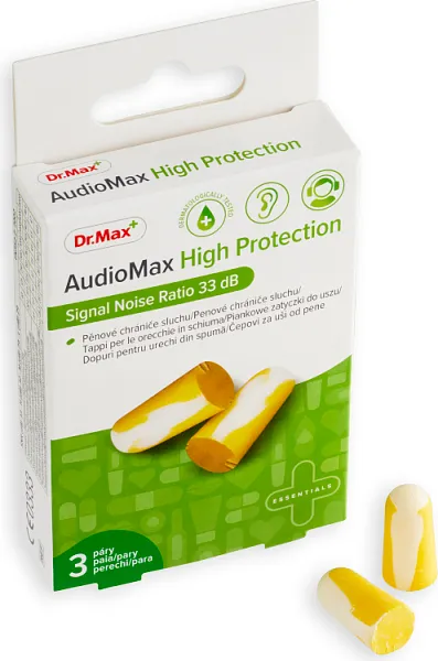 AudioMax High Protection Dr.Max, piankowe zatyczki do uszu, 6 sztuk 