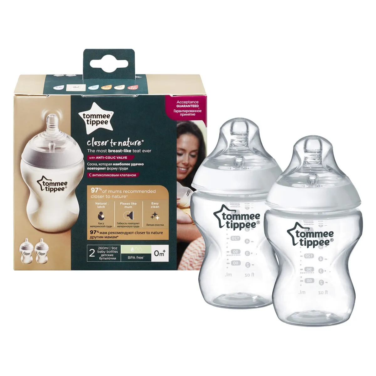 Tommee Tippee CTN butelka 260 ml, 2 sztuki 