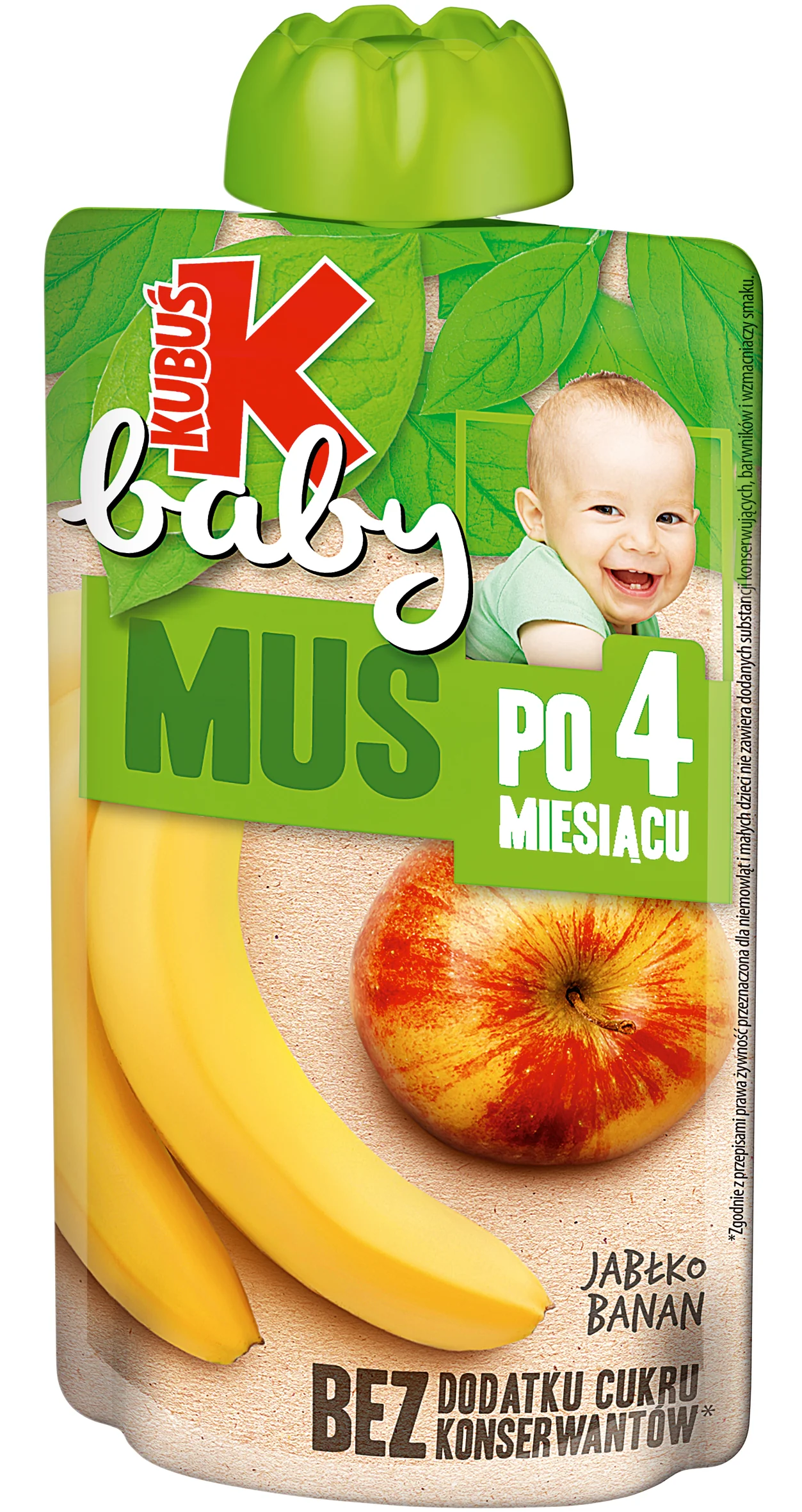 Kubuś Baby mus po 4 miesiącu, jabłko banan, 120 g