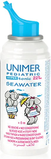 Unimer Pediatric Hypertonic 22%, woda morska do nosa, 100 ml