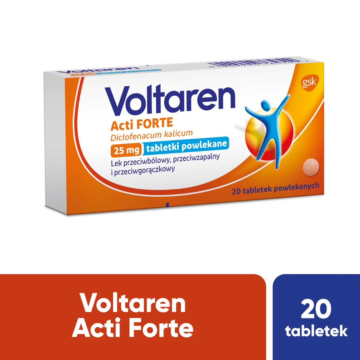 Voltaren Acti Forte, 25 mg, 20 tabletek powlekanych 