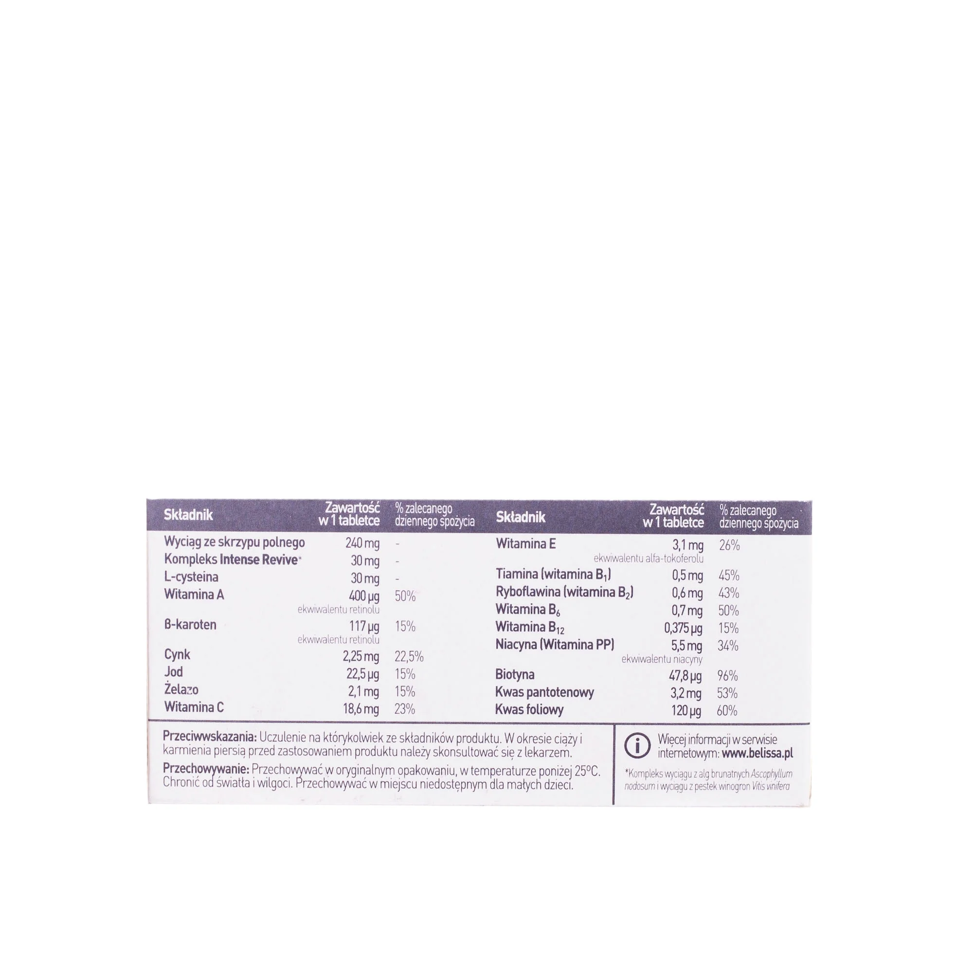Belissa Intense + Intense Revive Complex 50 tabletek