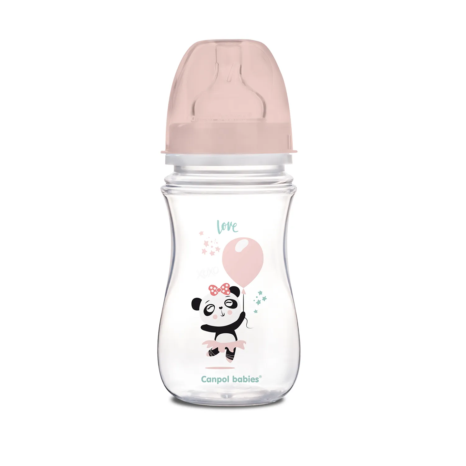 Canpol Babies, butelka szerokootworowa, antykolkowa, 3-6 miesiąca 35/221_pin, 240 ml 