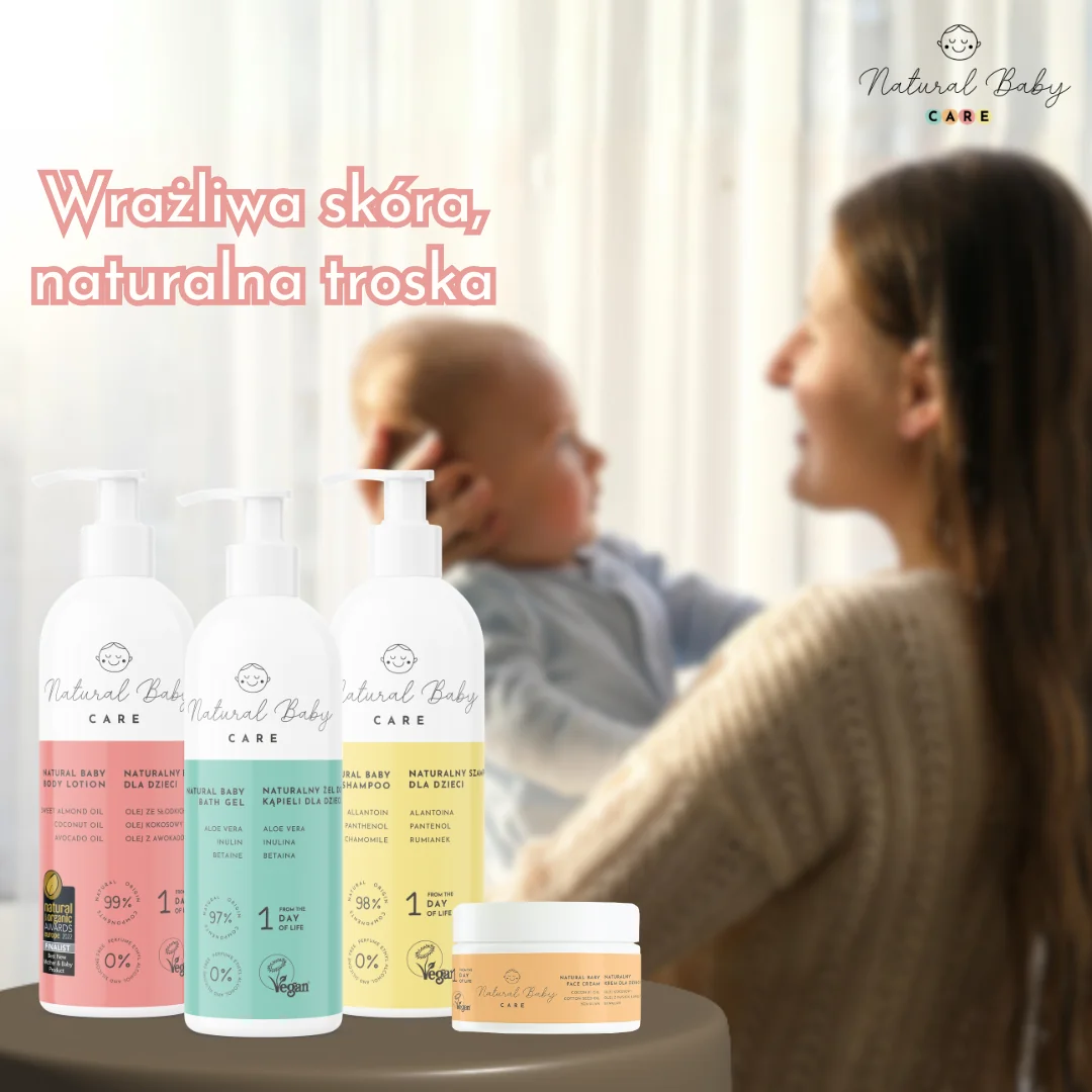 Natural Baby Care Zestaw prezentowy balsam, 200 ml + żel do mycia, 200 ml + szampon, 200 ml + krem do twarzy, 50 ml
