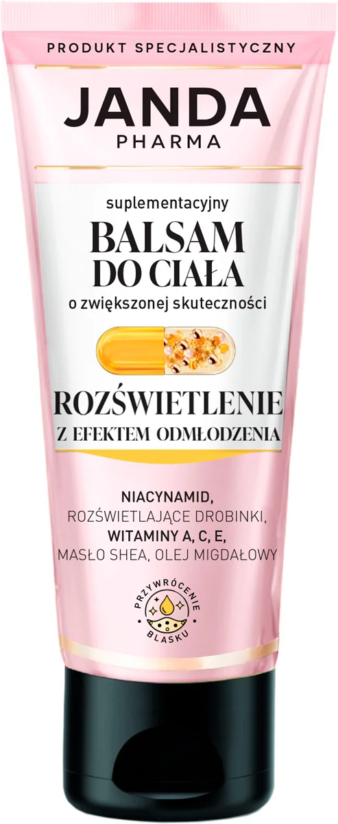 Janda Pharma supelmentacyjny balsam do ciała - rozświetlenie z efektem odmłodzenia, 200 ml