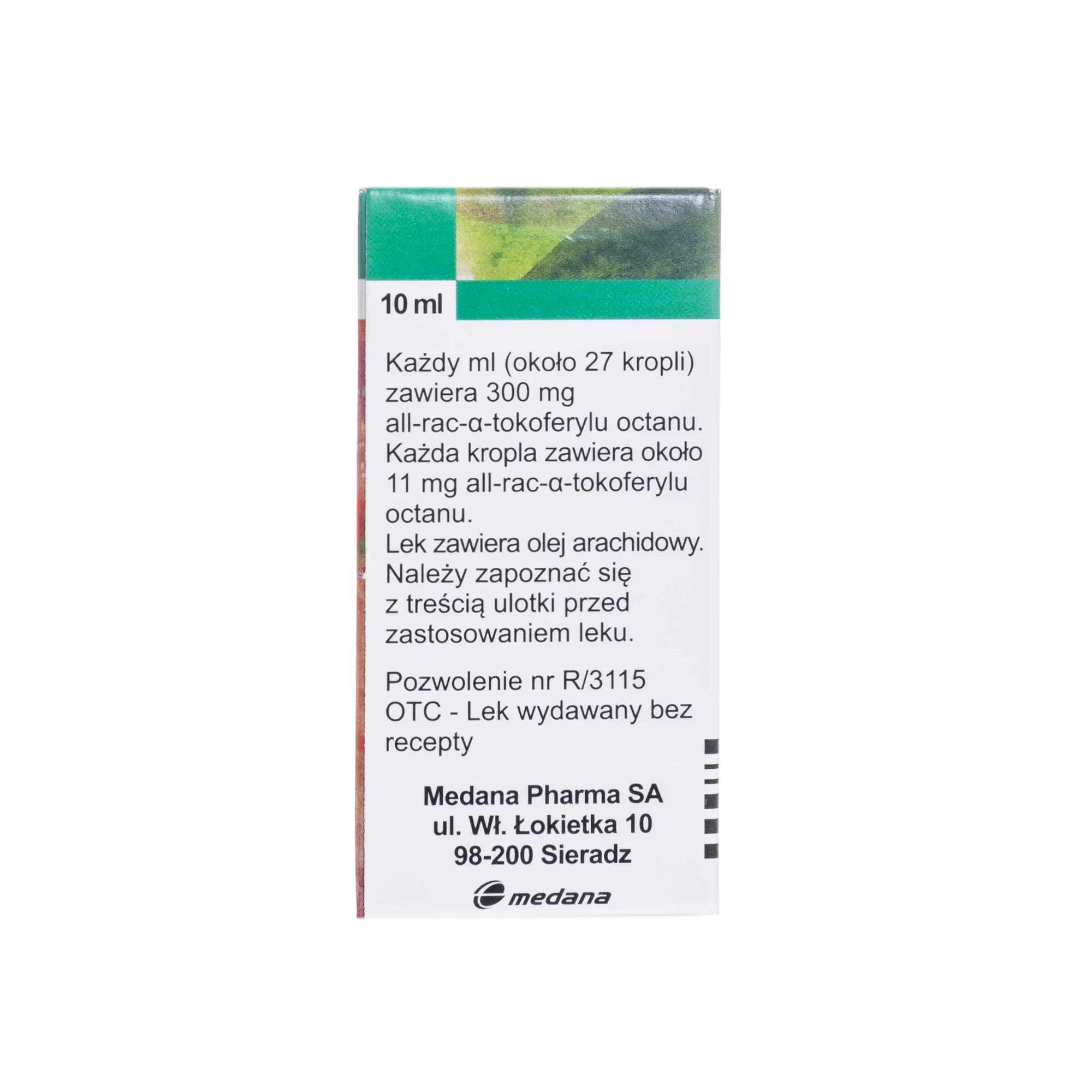 Vitaminum E Medana 0,3 g/ml płyn doustny, 10 ml