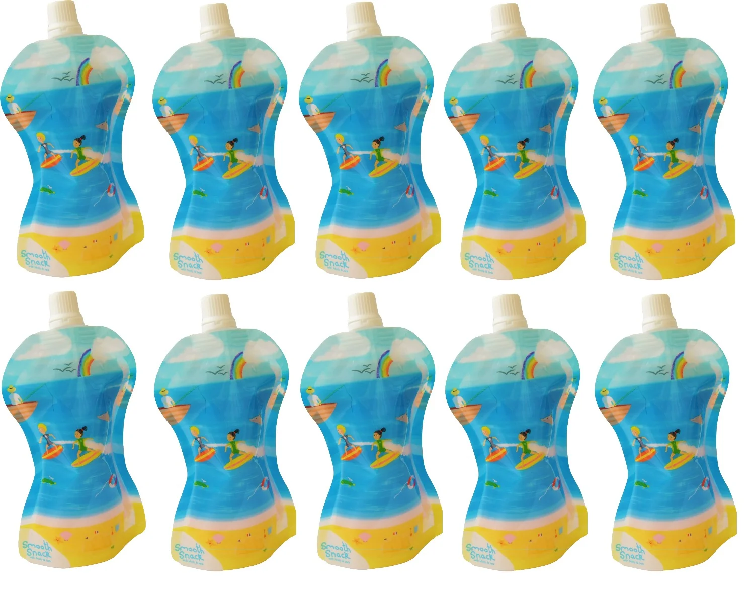 Fill`n Squeeze saszetki zapasowe Plaża na domowe musy i koktajle, 10 szt.