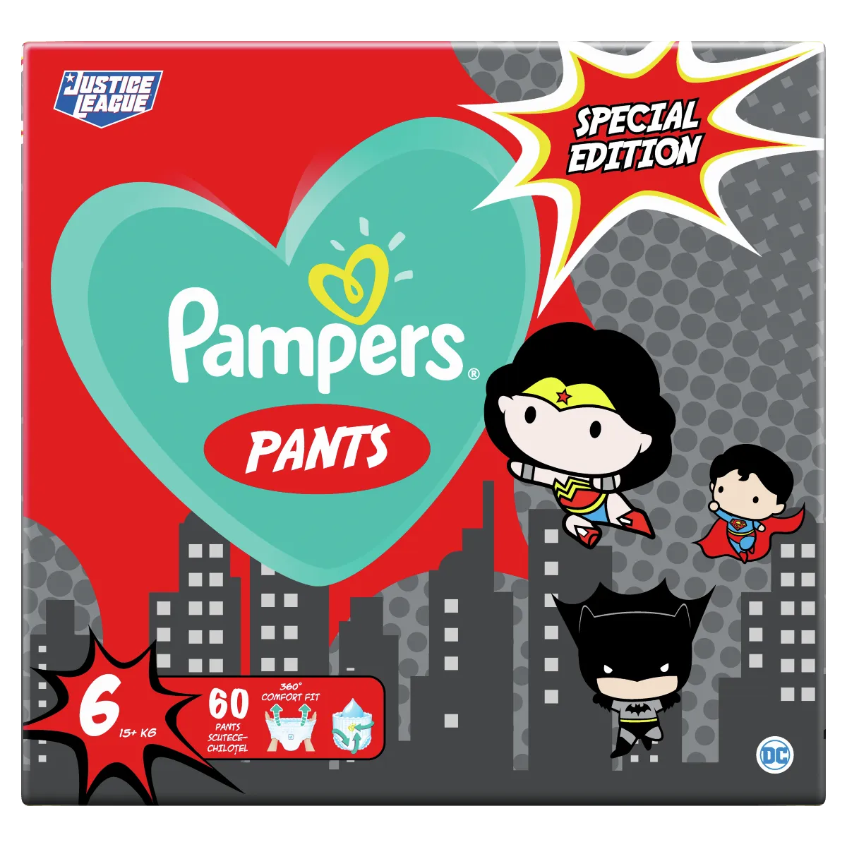 Pampers Pants Special Edition Warner Bros pieluszki jednorazowe, rozmiar 6, 15+ kg, 60 szt.