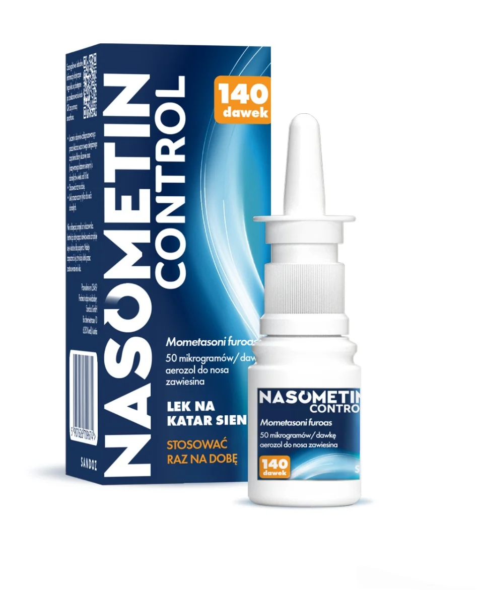 Nasometin Control, 50 mikrogramów/dawkę aerozol do nosa, zawiesina, 140 dawek