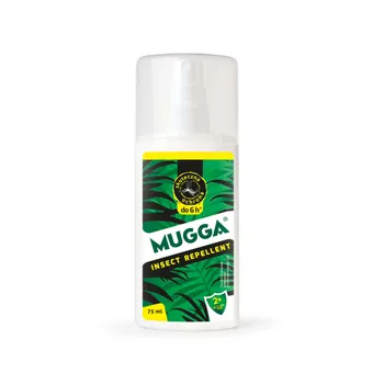 Mugga Spray 9,5% DEET. spray odstraszających komary, kleszcze i inne insekty, 75 ml 