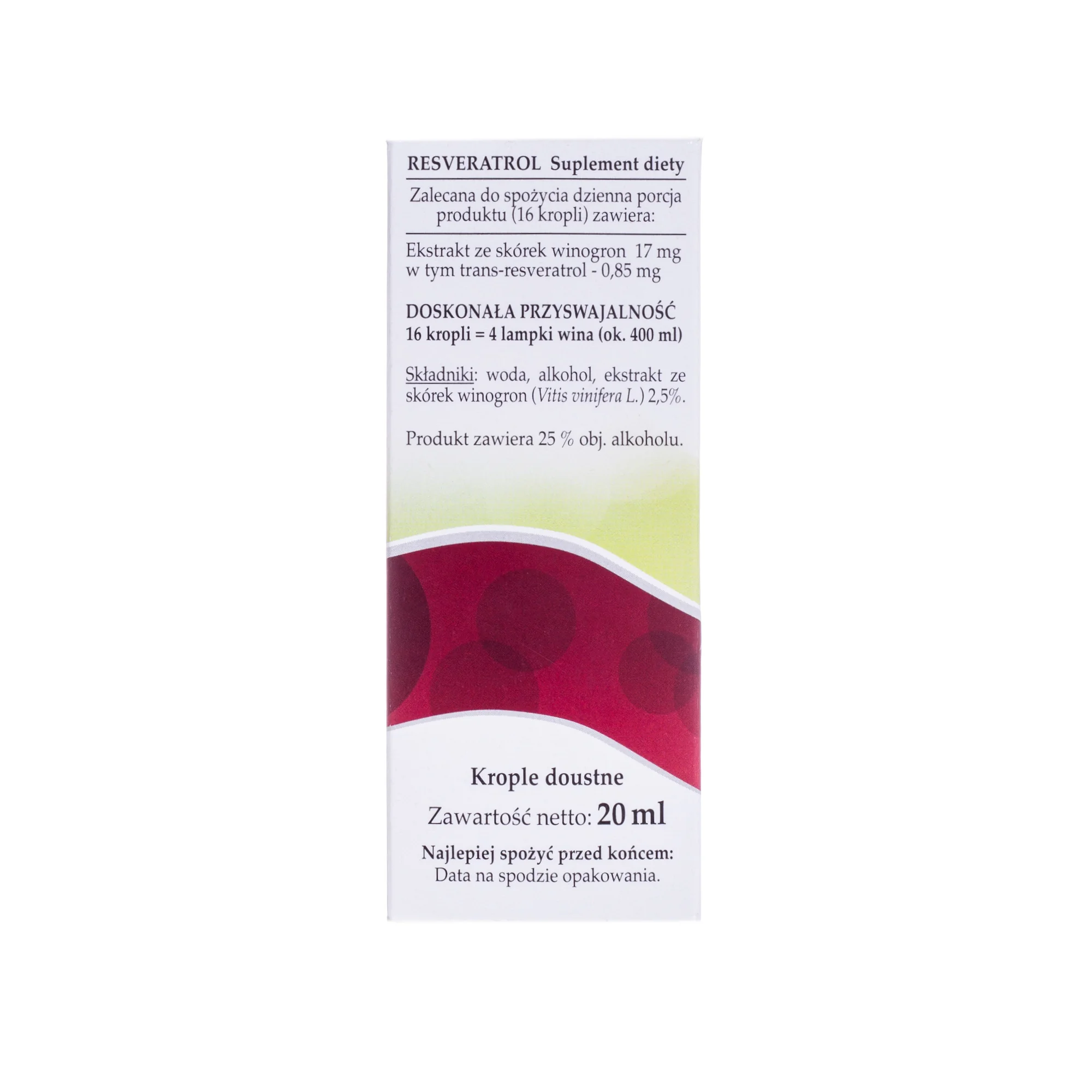 Resveratrol suplement diety, 20 ml