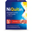 Niquitin przezroczysty, 7 mg/24 h, lek wspomagający rzucanie palenia, 7 plastrów