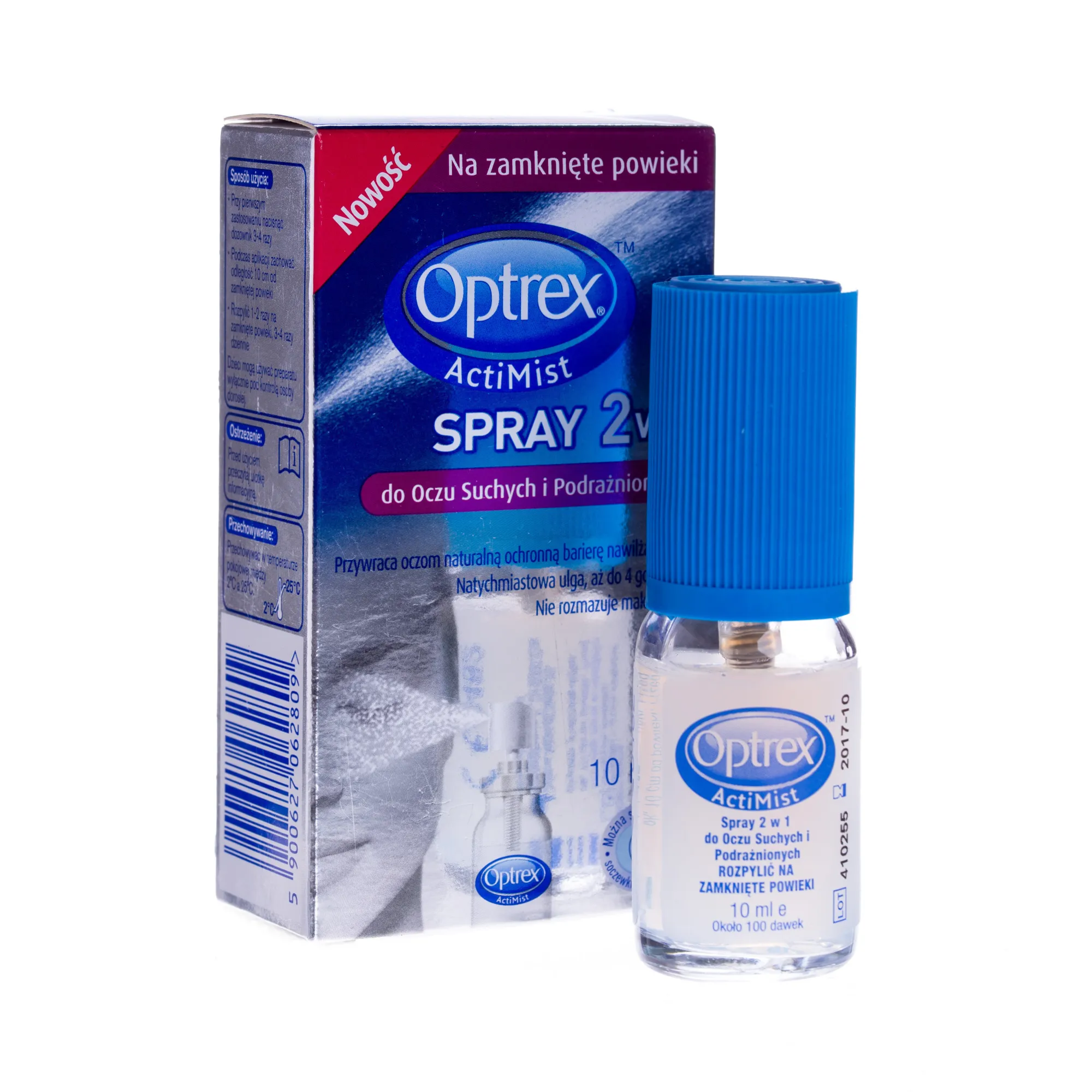 Optrex ActiMist, spray 2 w 1 do oczu suchych i podrażnionych, 10 ml