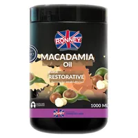 RONNEY Macadamia Oil wzmacniająca maska z olejem makadamia do włosów suchych i łamliwych, 1000 ml