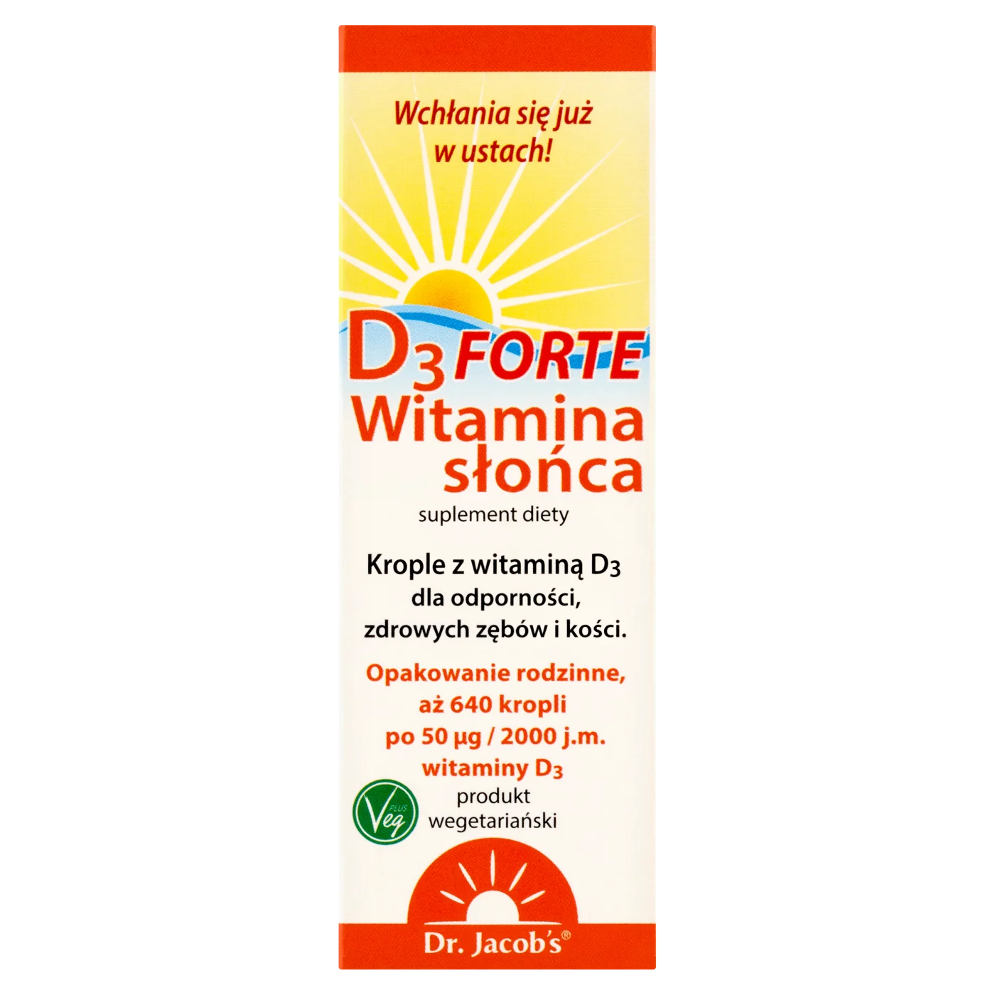Dr. Jacob's Witamina D3 Forte krople doustne, 20 ml