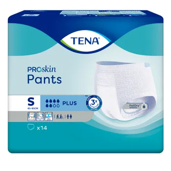 TENA Pants ProSkin Plus majtki chłonne, rozmiar S (obwód: 65-85cm), 14 sztuk 