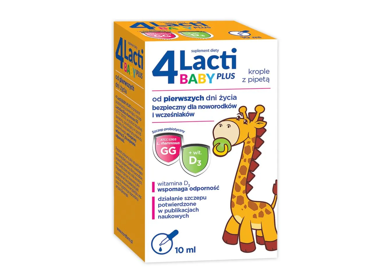 4 Lacti Baby Plus, suplement diety, 10 ml