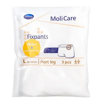 Molicare Fixpants, short leg, elastyczne majtki siatkowe, rozmiar L, 3 sztuki 