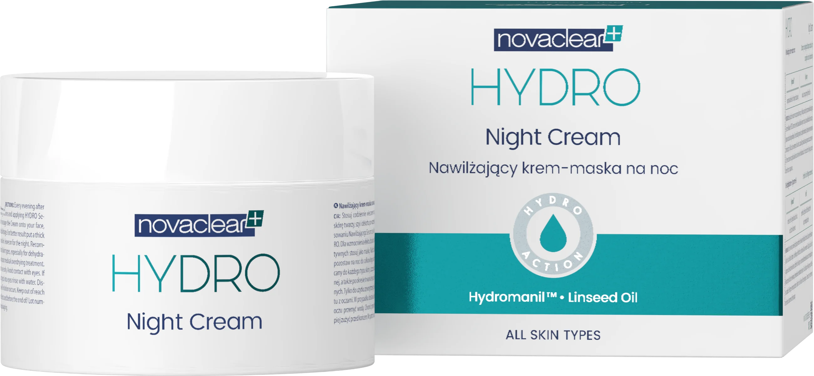 Novaclear Hydro nawilżający krem-maska na noc, 50 ml