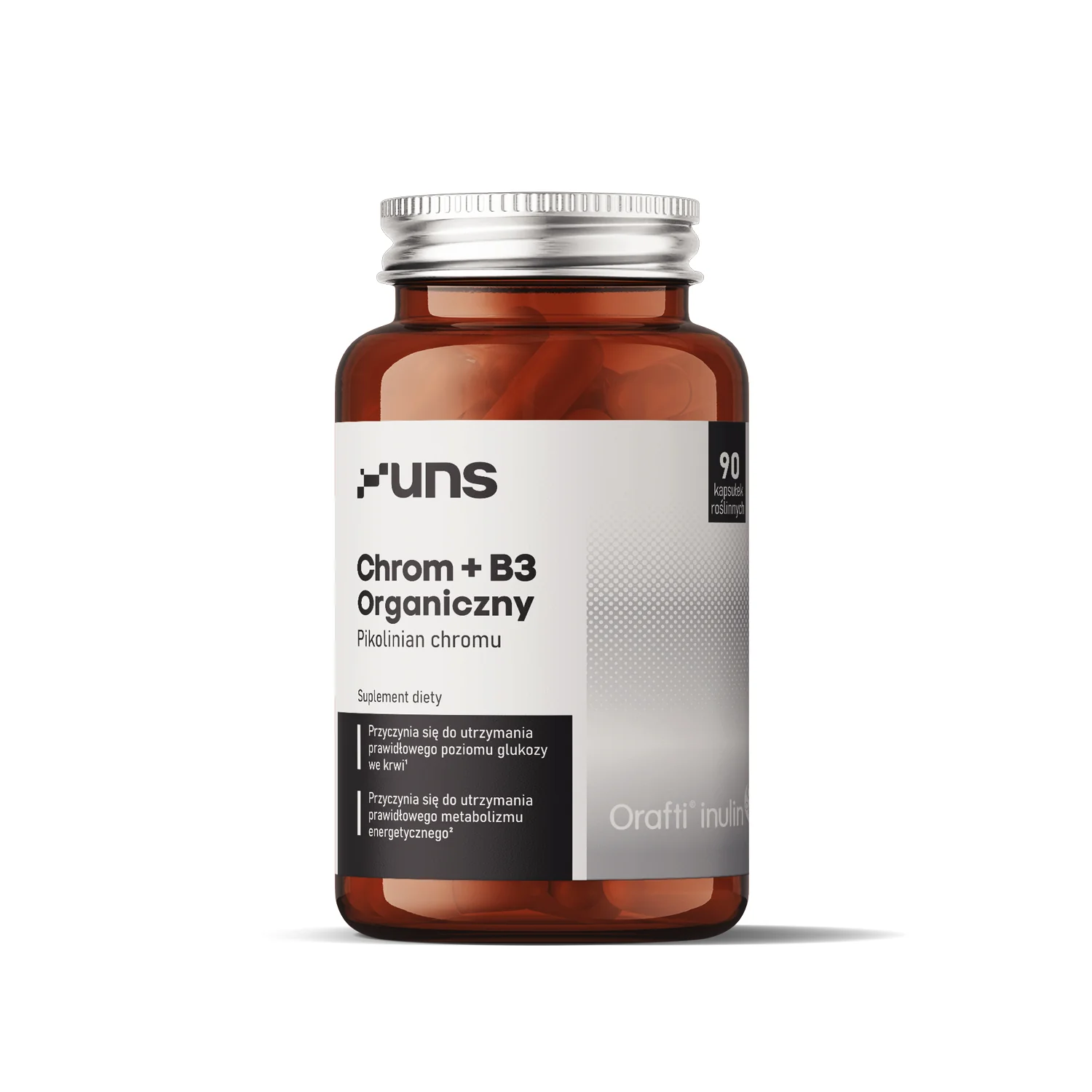 UNS Chrom organiczny + B3 90 kapsułek wege