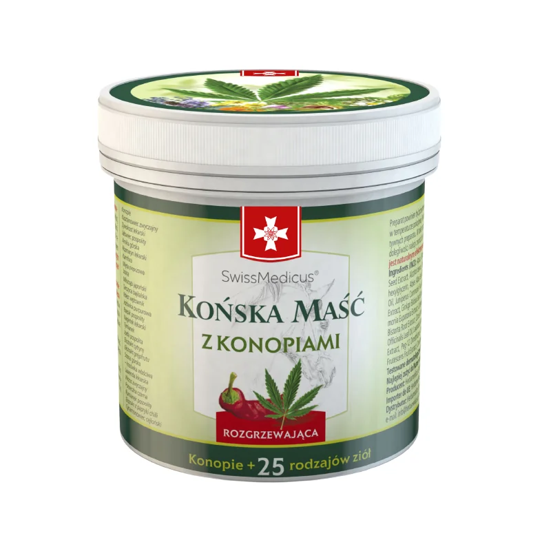 Swiss Medicus® Końska maść z konopiami rozgrzewająca 500 ml