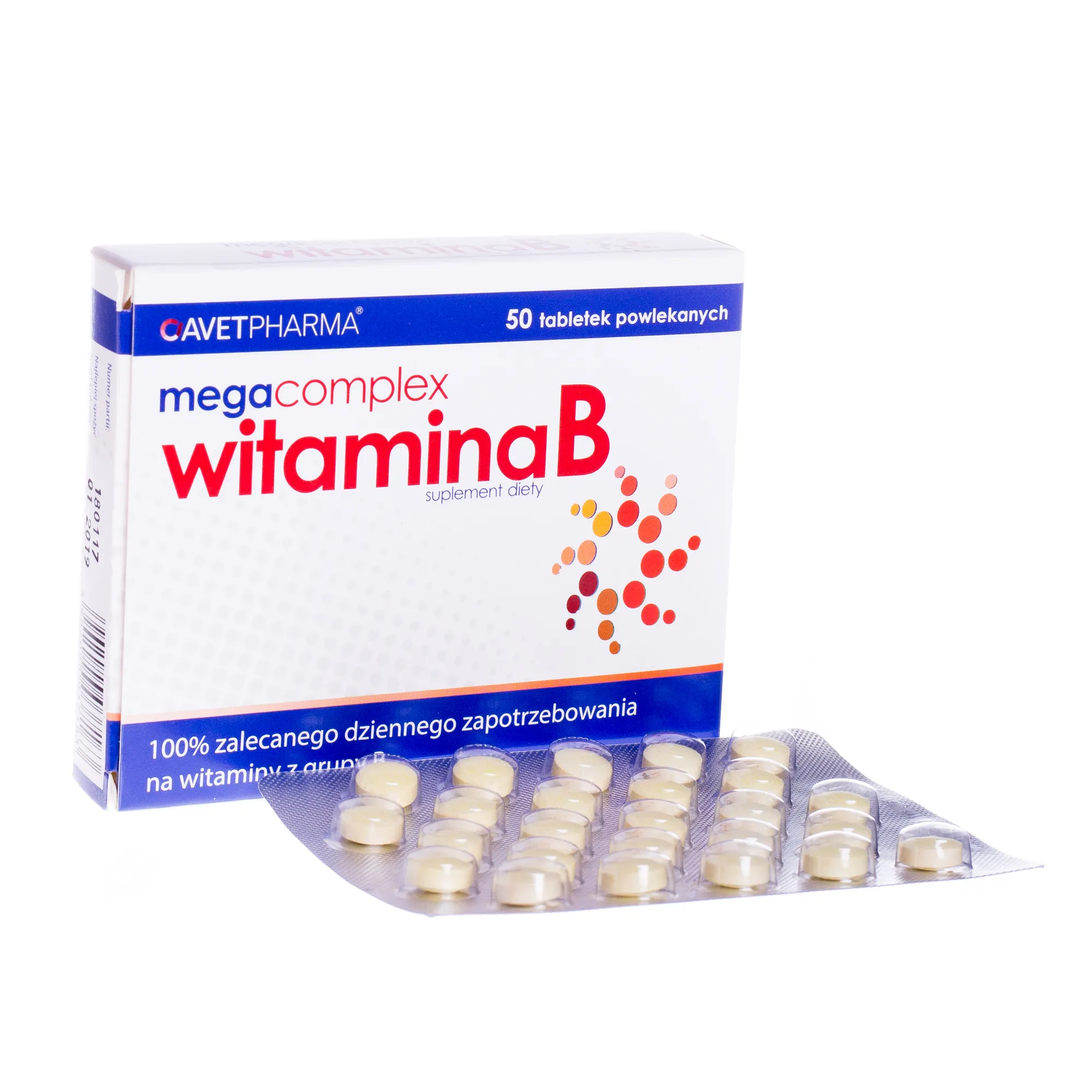 Mega Complex Witamina B, 50 tabletek powlekanych