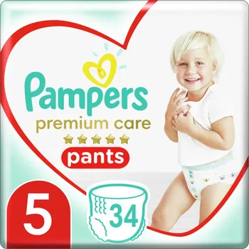Pampers Premium Care Pants, pieluchomajtki, rozmiar 5, 12-17 kg, 34 sztuki 