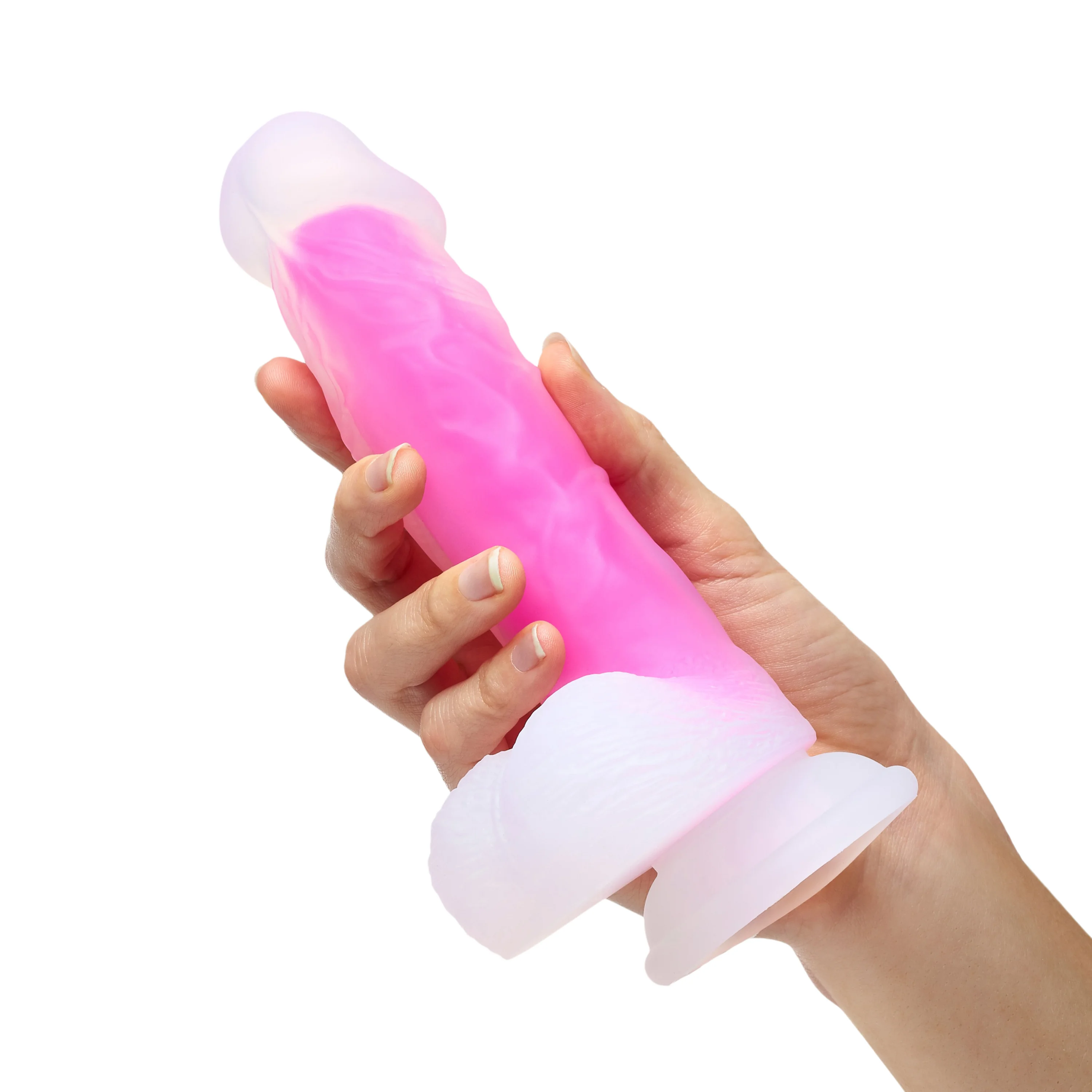 So Divine Pash Ribbed realistyczne dildo z przyssawką różowe, 1 szt.