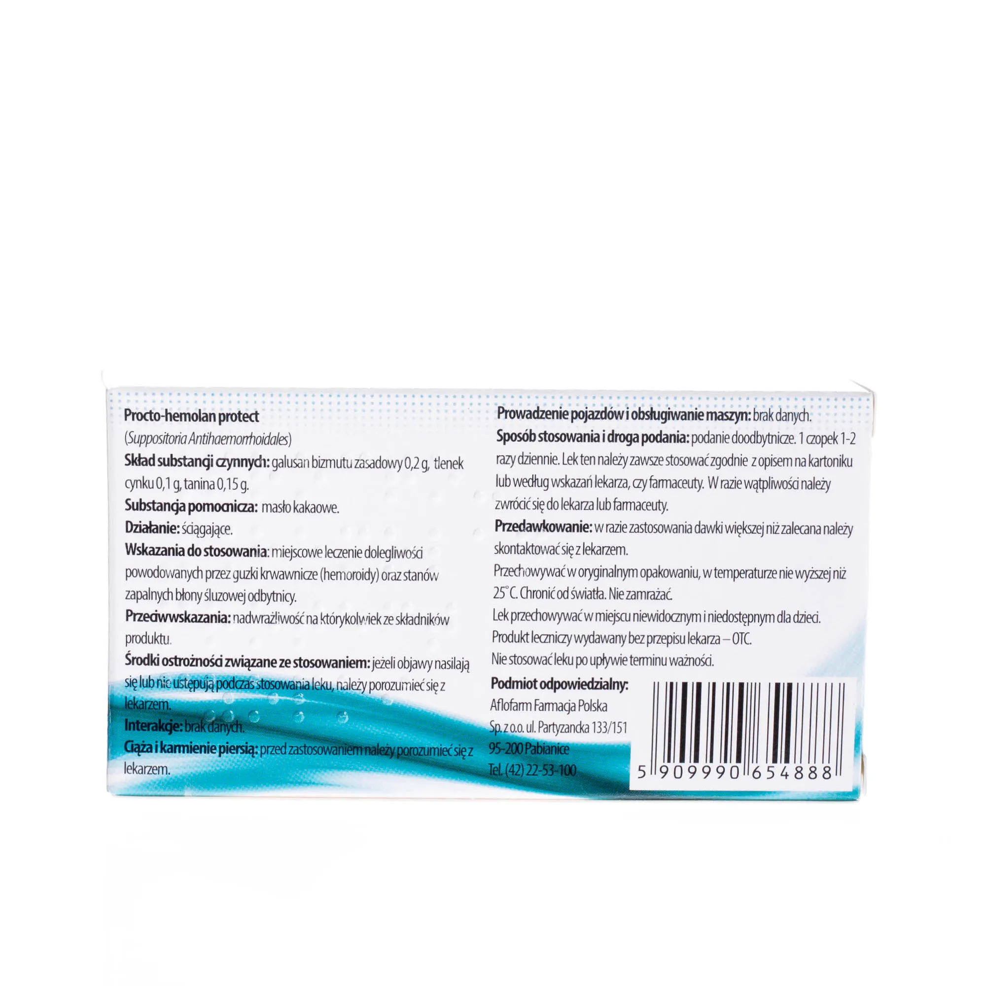 Procto-Hemolan Protect ( Suppositoria Anti Haemorrhoidales ), 10 sztuk 