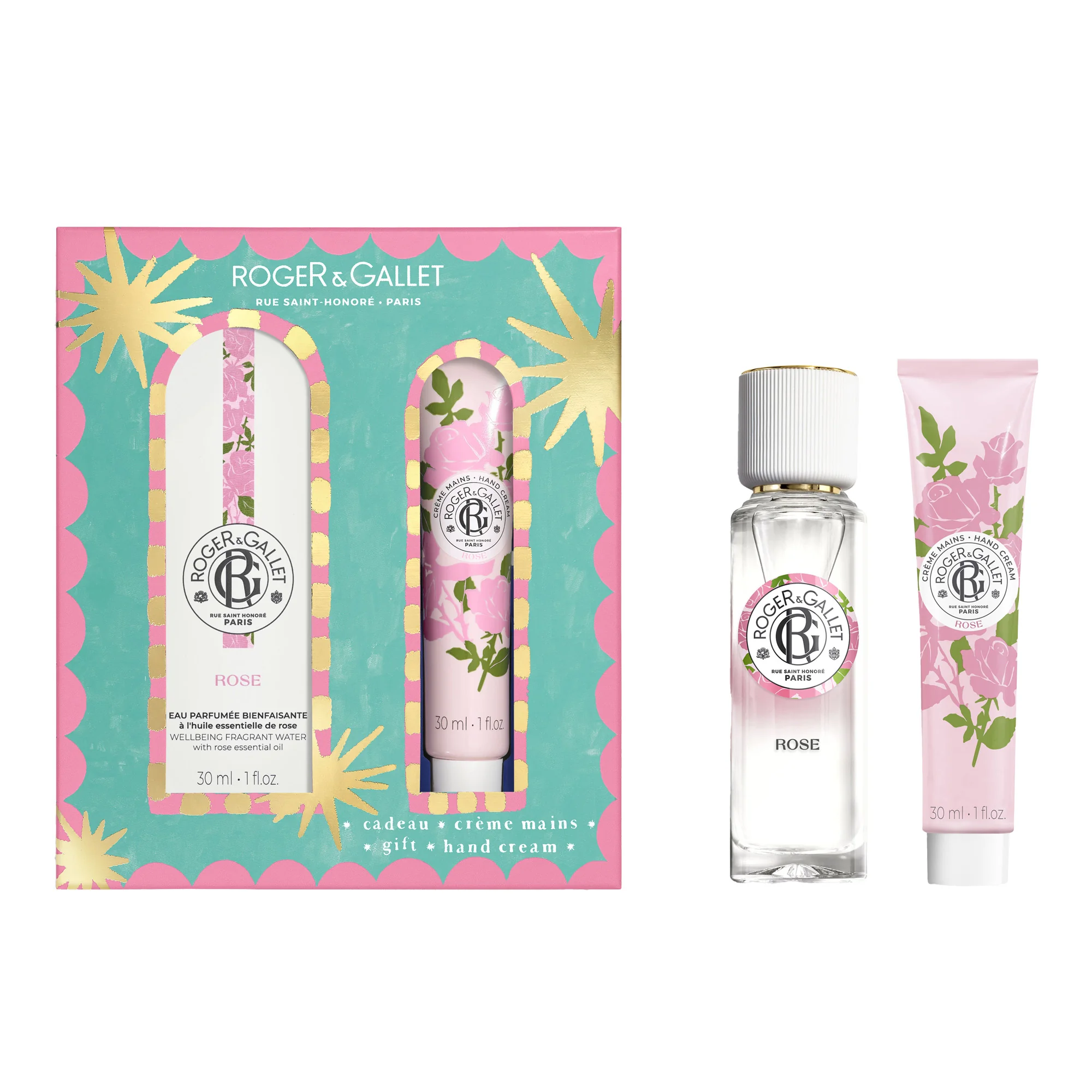 Roger & Gallet Zestaw woda Rose, 30 ml + krem do rąk, 30 ml