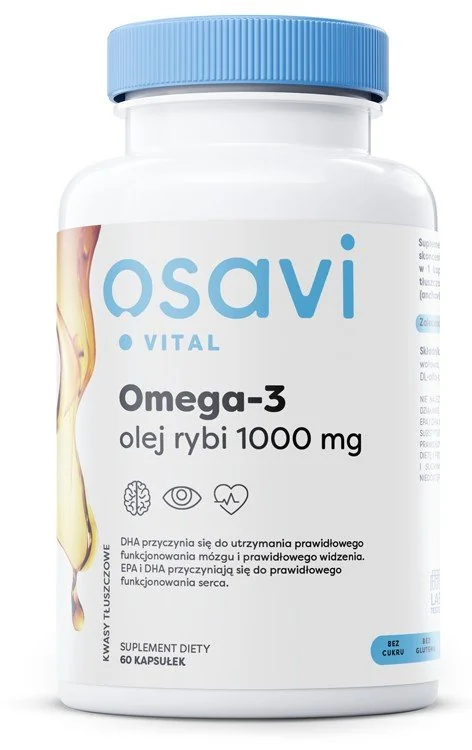 Osavi Omega-3 Olej Rybi 1000 mg 60 kapsułek miękkich