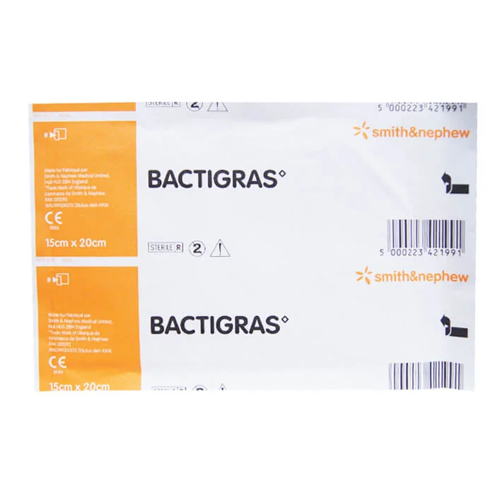 Bactigras opatrunek parafinowy jałowy, 15 x 20 cm, 10 sztuk
