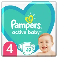 Pampers Active Baby, pieluchy, rozmiar 4, 9-14 kg, 49 sztuk