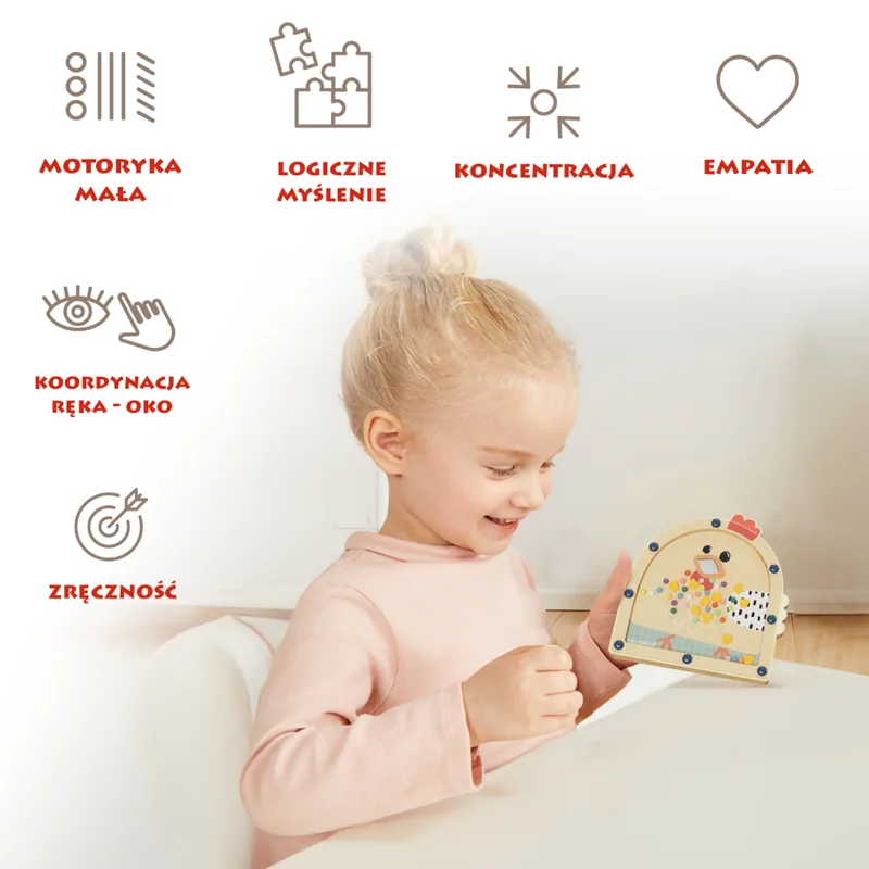 Top Bright Nakarm kurę drewniana gra zręcznościowa 36 m+
