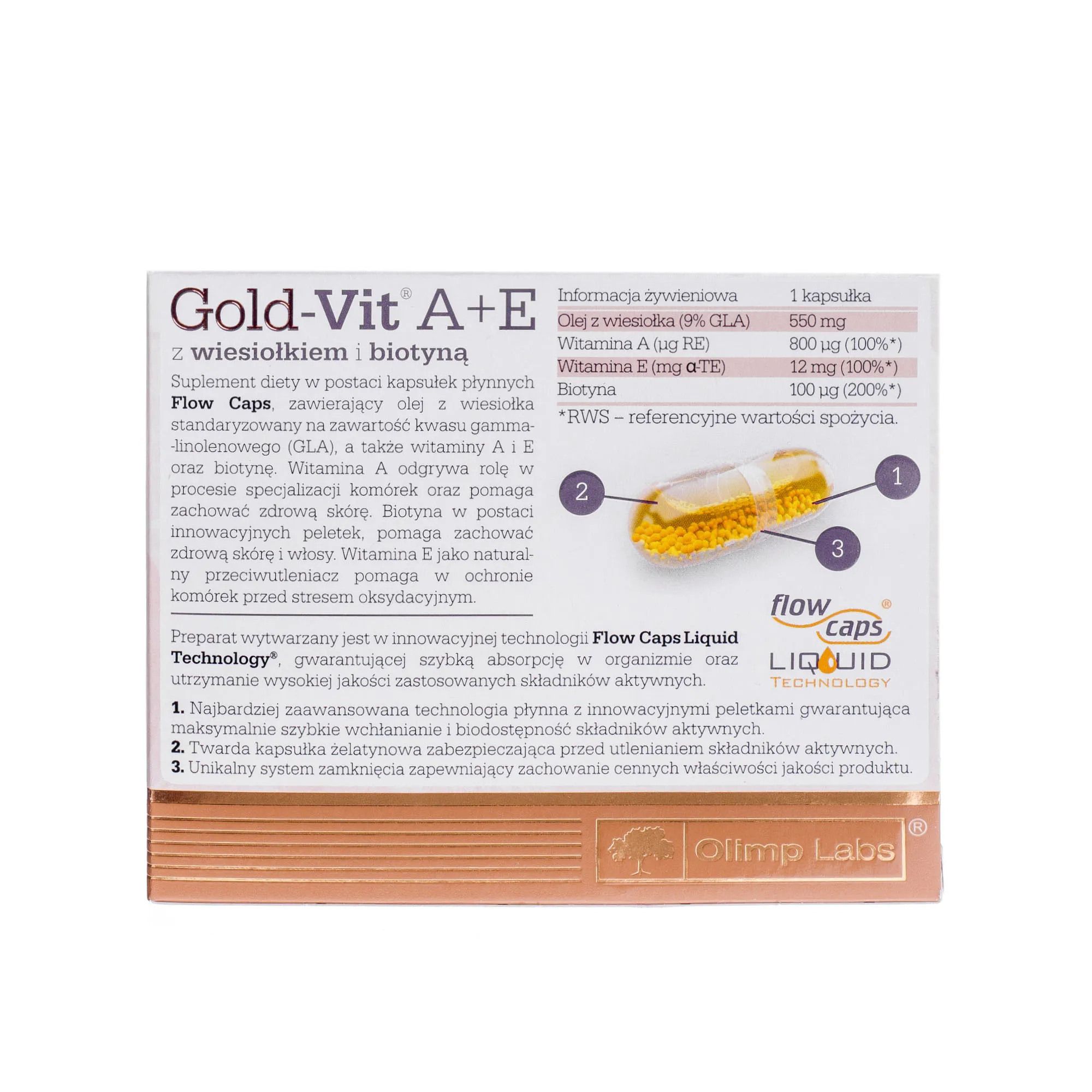 Olimp Gold-Vit A+E, suplement diety, 30 kapsułek 
