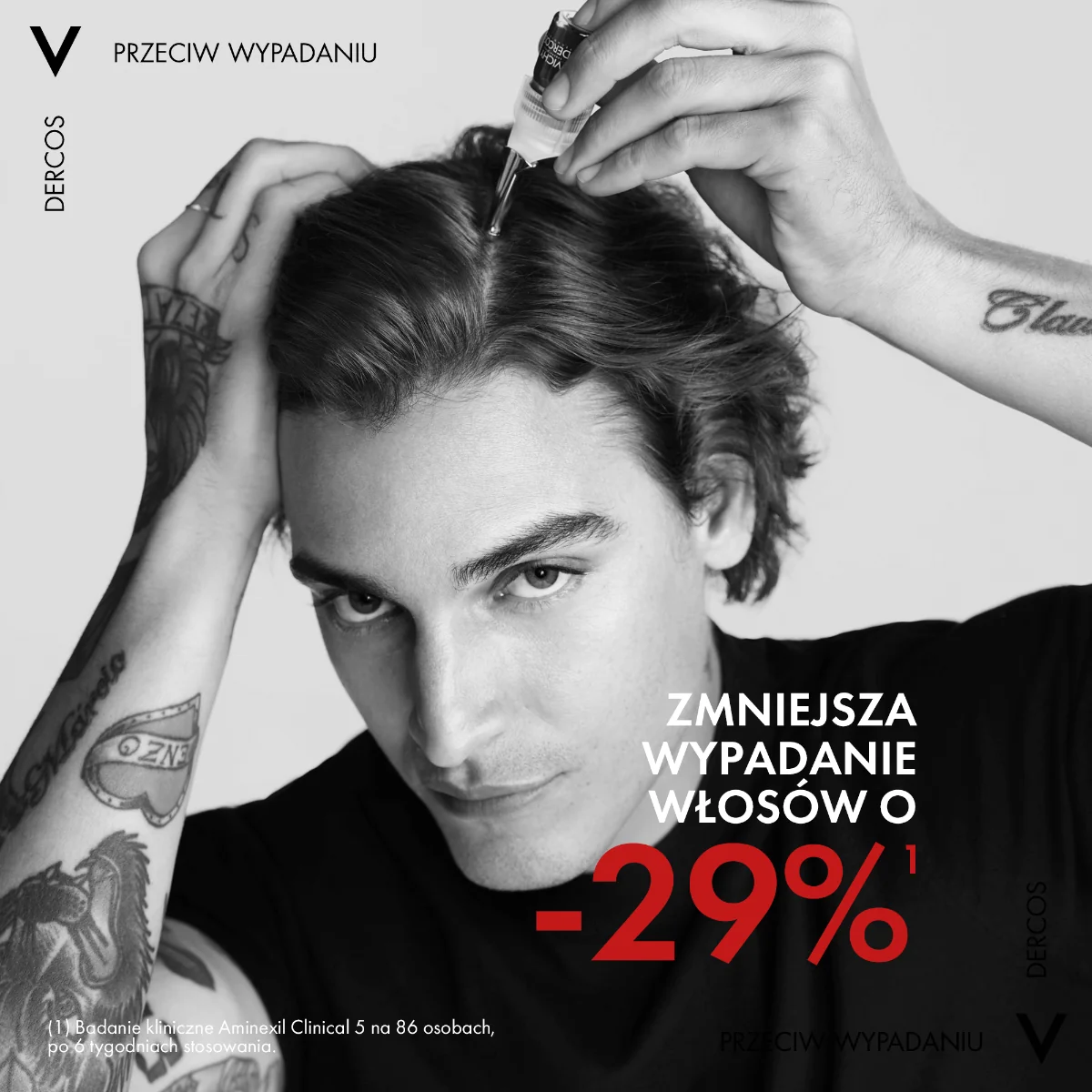 Dercos Technique MEN Aminexil Clinical 5 kuracja przeciw wypadaniu włosów, 21 x 6 ml