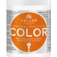 Kallos, maska do włosów z olejem lnianym, Color, 1000 ml