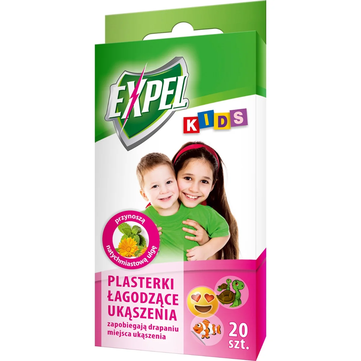 Expel Kids plasterki łagodzące ukąszenia, 20 szt.